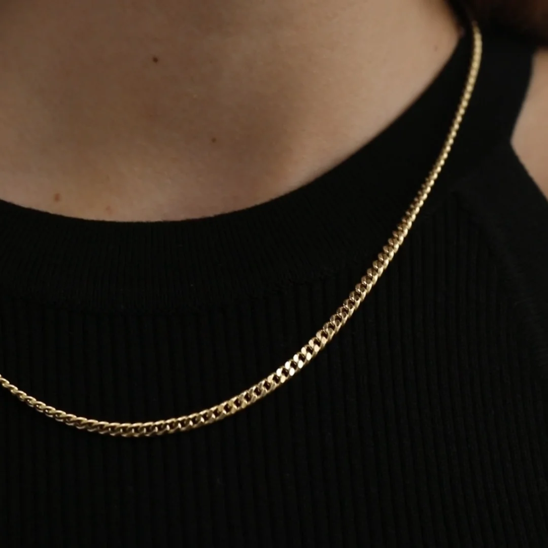 Omega Chain Necklace / 18K Solid Gold – NYRELLE