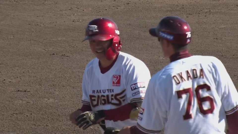 【ファーム】先頭からの4連打!! イーグルス・平良竜哉がタイムリーヒットで1点返す!!   2023年4月19日 東北楽天ゴールデンイーグルス 対 読売ジャイアンツ