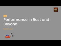 Performance in Rust & Beyond