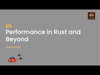 Performance in Rust & Beyond