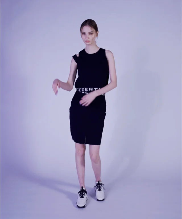 ESSENTIAL / クロコ柄ジップアップスカート ESSENTIAL Night STORE  