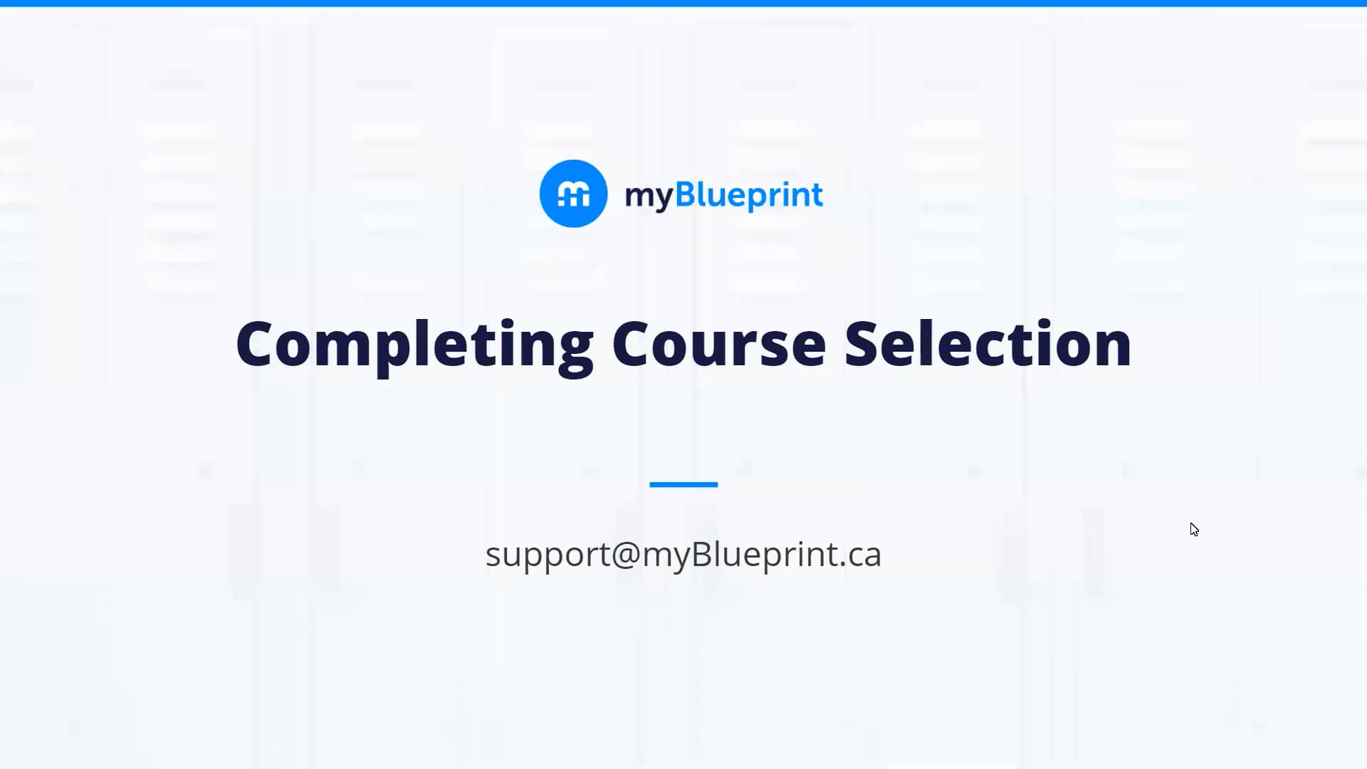 Course Selection Prerecorded inars Completing Course Selection