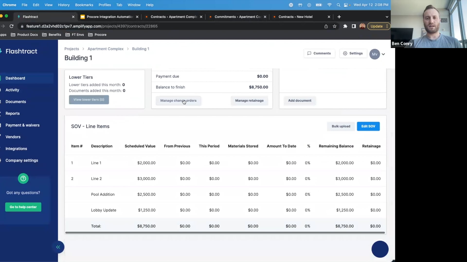 Flashtract's Automated Procore Integration Overview on Vimeo