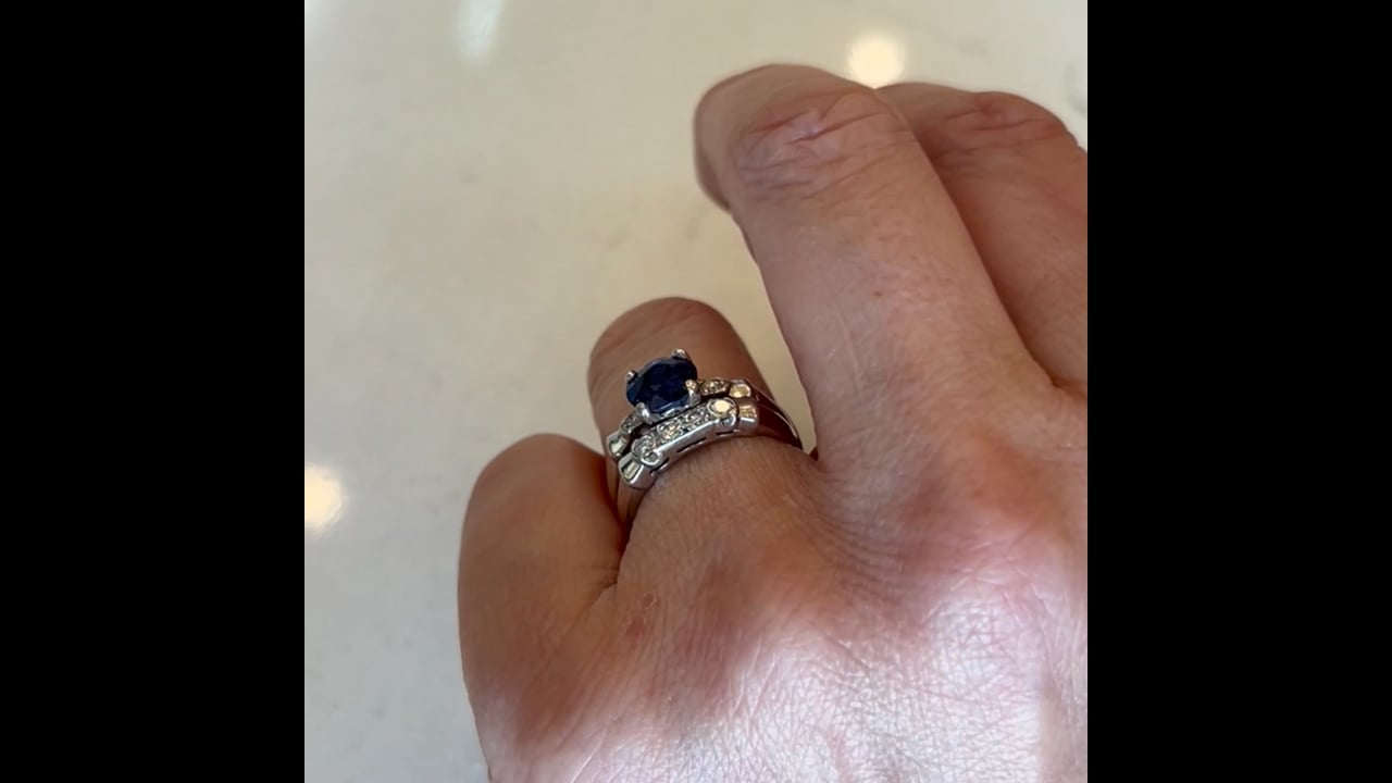 ジャネット デルファイトブルー メジャリング 4cup set 1930's 1930's Engagement Ring Set w/ Sapphire & Diamonds – Filigree Jewelers