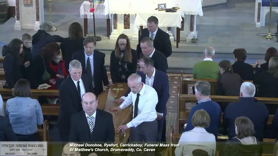 Michael Donohoe, Ryefort, Carrickaboy, Funeral Mass from St Matthew's