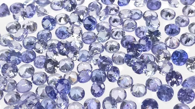 【動画】宝石質タンザナイトAAA　ルース　ラウンドファセットカット4×4mm　5粒