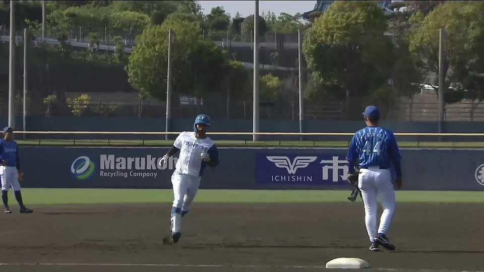 【ファーム】2試合連発!! ファイターズ・細川凌平 完璧に捉えた当たりはライトスタンドへ飛び込むホームラン!!  2023年4月20日 北海道日本ハムファイターズ 対 横浜DeNAベイスターズ