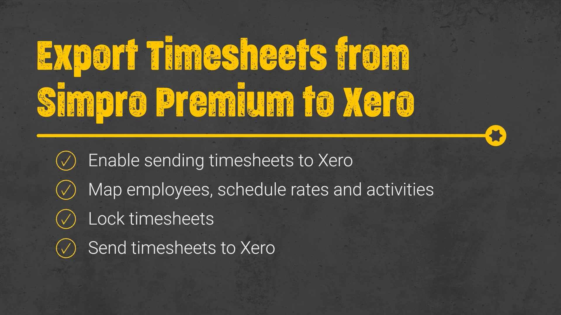 Simpro Premium - How to Export Timesheets to Xero on Vimeo