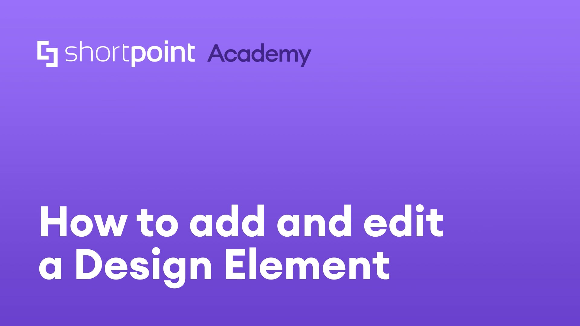 Add and edit a Design Element thumbnail