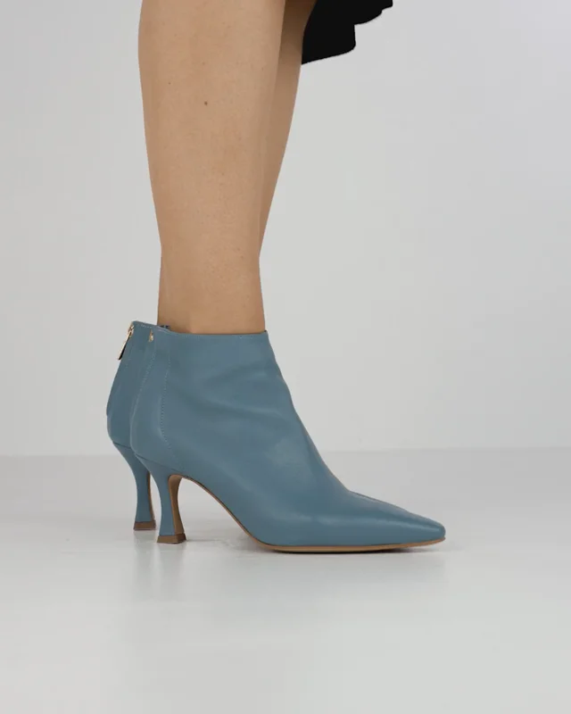 Blue kitten cheap heel boots