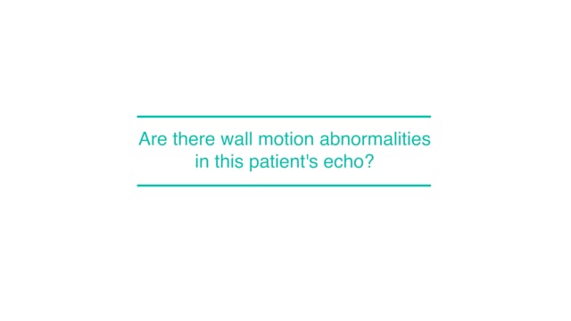 Are there wall motion abdnormalities in this patient's echo?