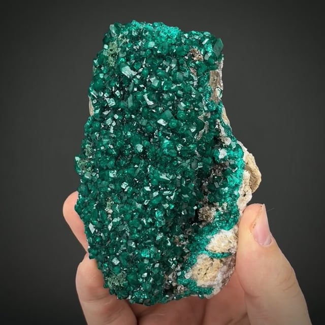 Dioptase (Type Locality), Malachite & Calcite