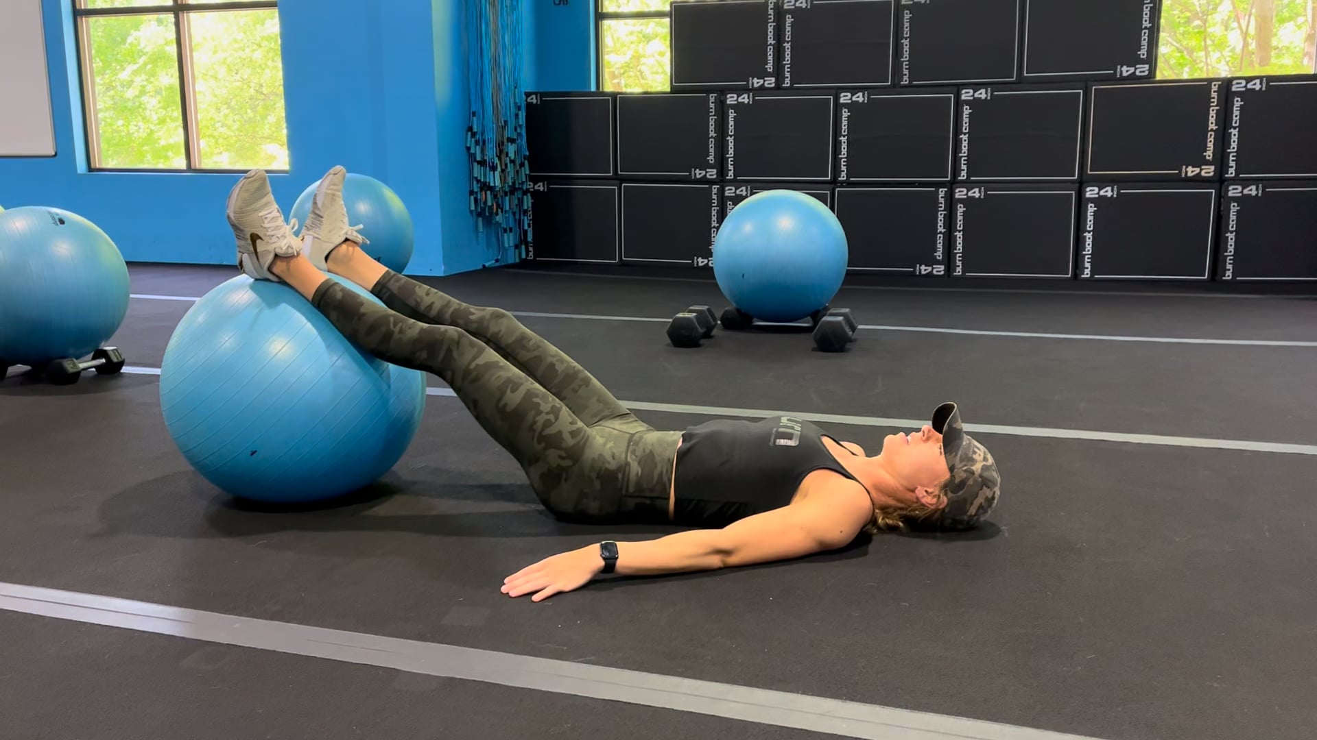 Stability Ball Pause Hamstring Curl on Vimeo