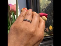 Marcasite (Pyrite) Silver Row Ring 14552-1687