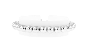 Italian 8mm Sterling Silver Bead Bracelet