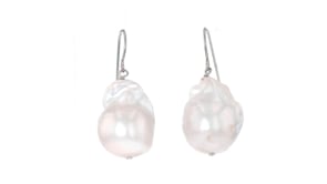 12-13mm Cultured Baroque Pearl Drop Earrings in Sterling Silver