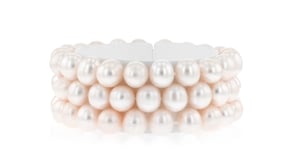 Cultured Pearl Jewelry Set Three Stretch Bracelets