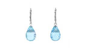 15.00 ct. t.w. Sky Blue Topaz Drop Earrings in Sterling Silver