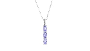 70 ct. t.w. Tanzanite Linear Pendant Necklace in Sterling Silver