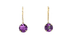 3.20 ct. t.w. Amethyst Drop Earrings in 14kt Yellow Gold