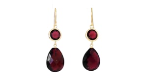 22.00 ct. t.w. Garnet Drop Earrings in 14kt Yellow Gold