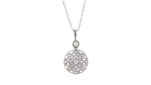 25 ct. t.w. Diamond Openwork Pendant Necklace in Sterling Silver