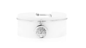 Italian Sterling Silver Tree of Life Adjustable Bangle Bracelet