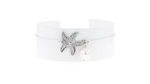 7.5-8mm Cultured Pearl Starfish Bolo Bracelet in Sterling Silver