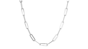 Charles Garnier Sterling Silver Paper Clip Link Necklace