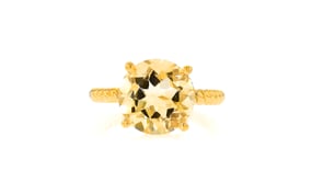 6.75 Carat Citrine Ring in 18kt Gold Over Sterling