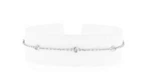 25 ct. t.w. Bezel-Set Diamond Station Bracelet in Sterling Silver