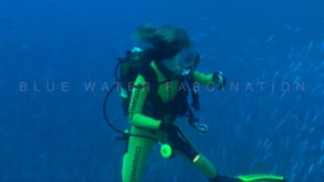 1131_female scuba diver fusslilier and wreck
