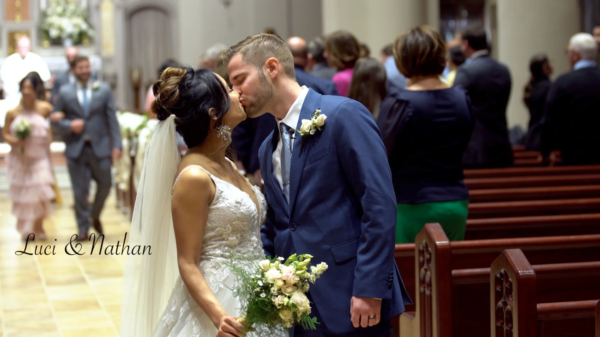 Luci in her wedding dress