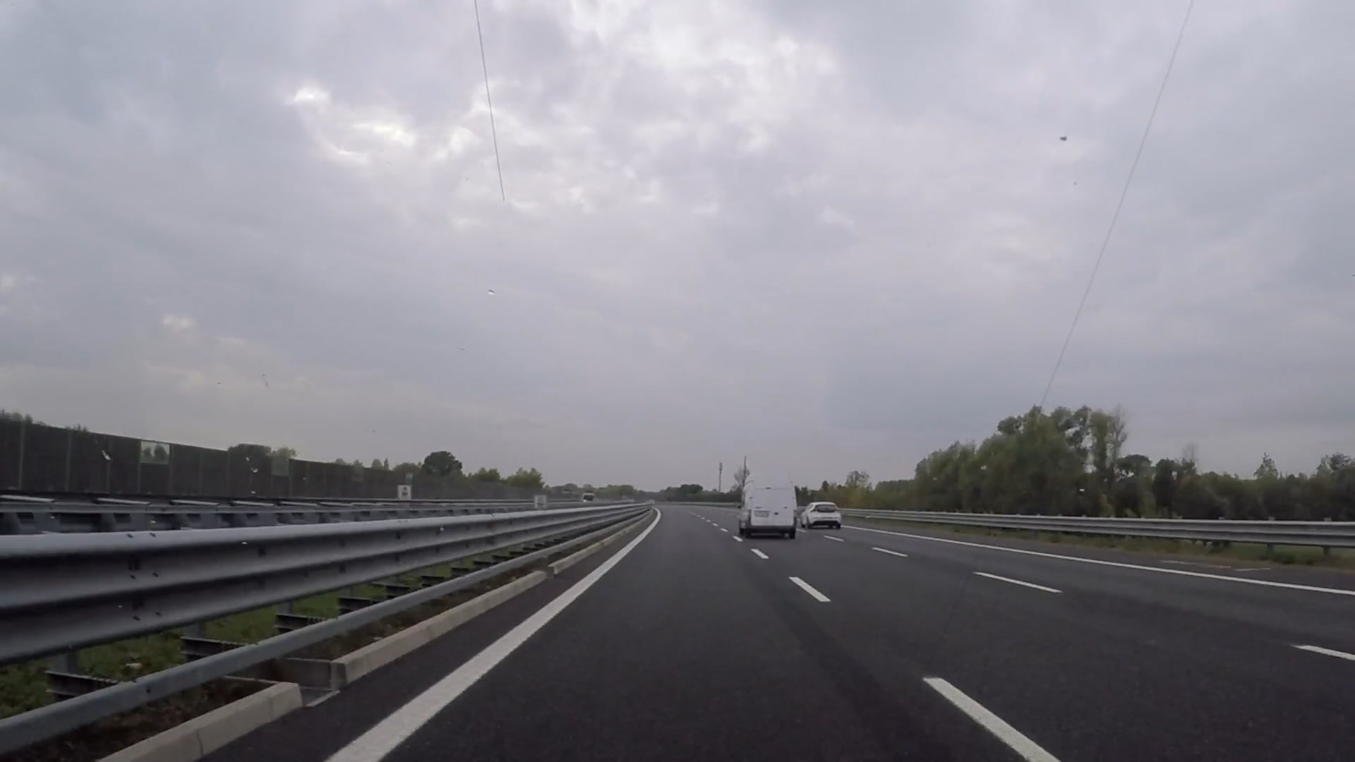 Highway drive three lane