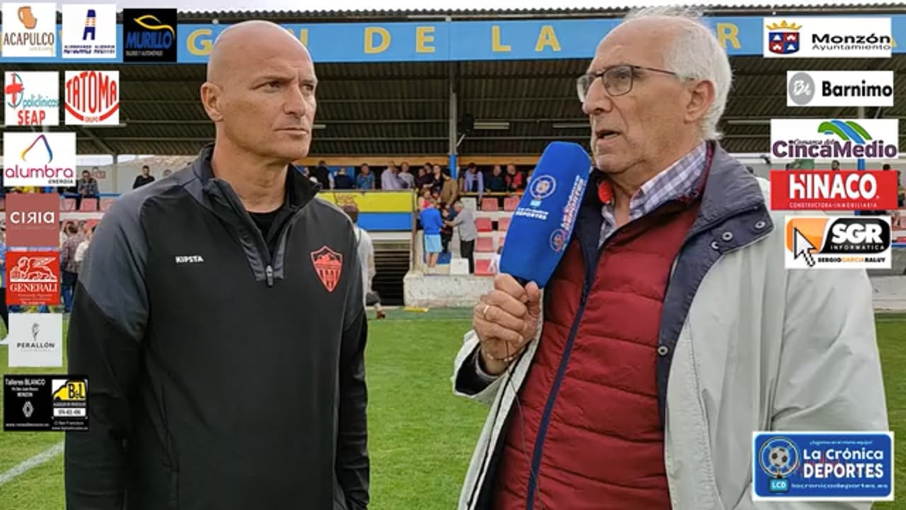 ISMAEL MARIANI (Entrenador Monzón) Almudevar 2-1 At.Monzón Alumbra / J 30 / 3ª División