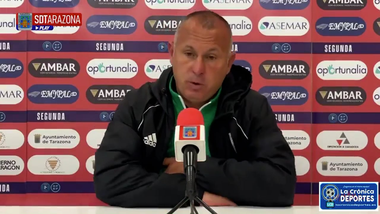 JAVI MORENO (Entrenador Tarazona) SD Tarazona 0-1 CD Brea / J31 / 2ª RFEF - Grupo 2 / Fuente: SD Tarazona 