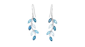 3.90 ct. t.w. Tonal Blue Topaz Vine Drop Earrings in Sterling Silver