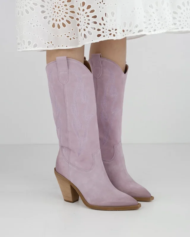 Pink hotsell suede boots