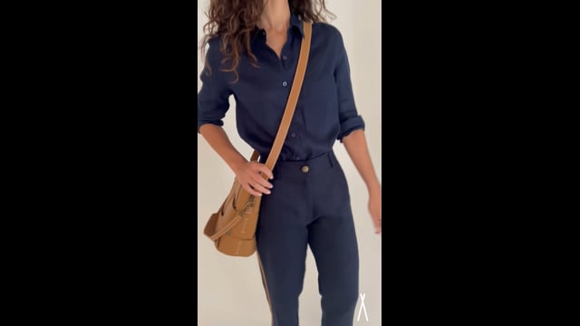 Bolsa Balde Maxi Tressê Caramelo