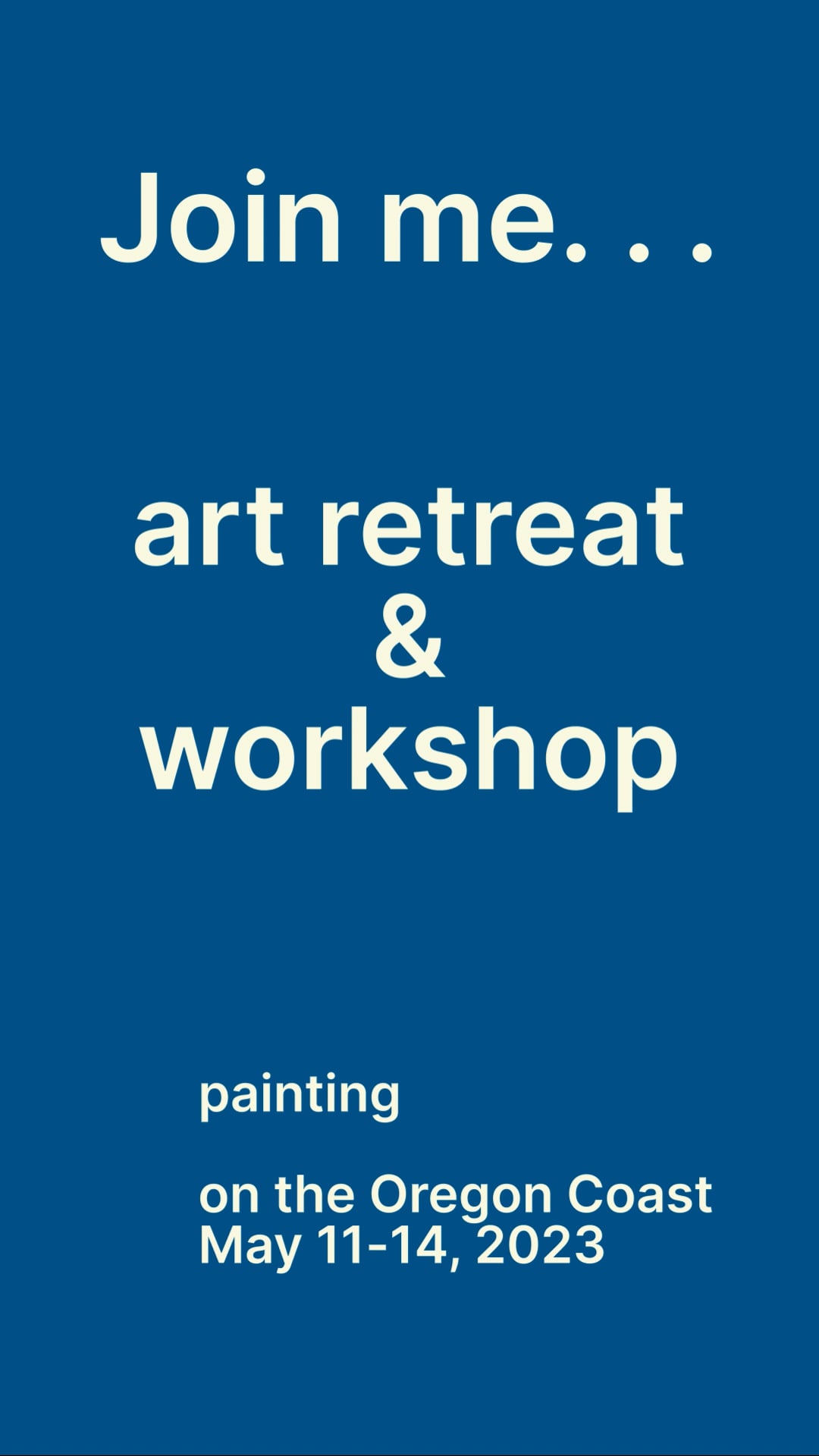 Oregon Coast Painting Workshop - May 2023 on Vimeo