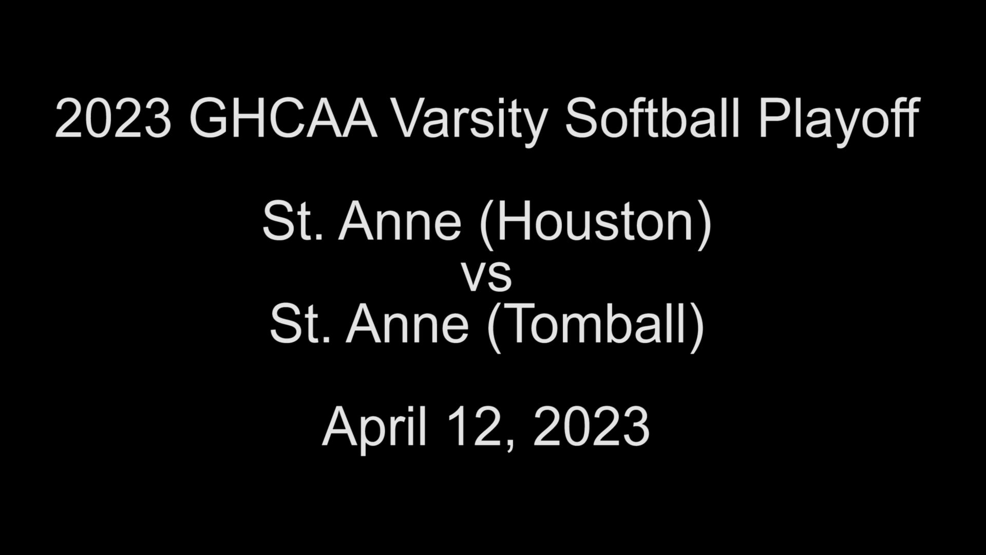 041223 St Anne (Houston) vs St Anne (Tomball) on Vimeo