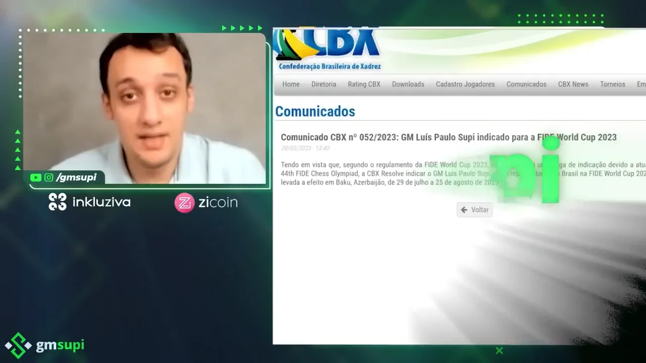 Comunicado CBX - Confederação Brasileira de Xadrez - CBX