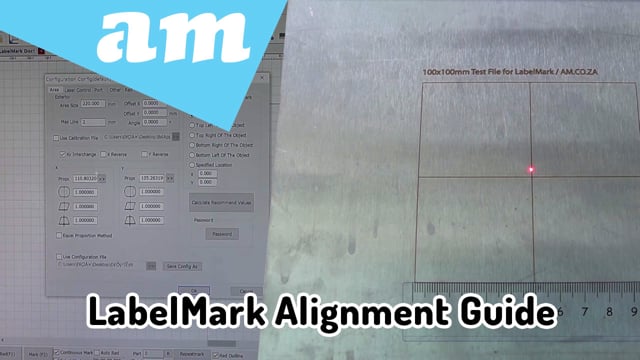 LabelMark Fiber Laser Marking Machine Alignment Guide, Focus, Size, Distortion and Red Preview