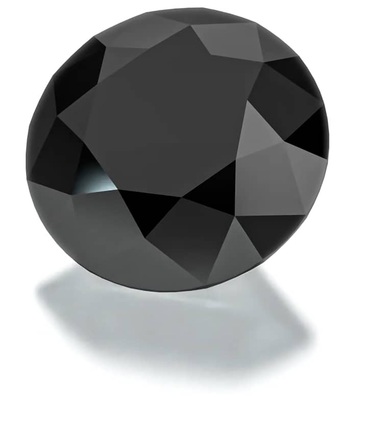 Dream Collection | Three-Stone Engagement Ring: white gold, black diamond