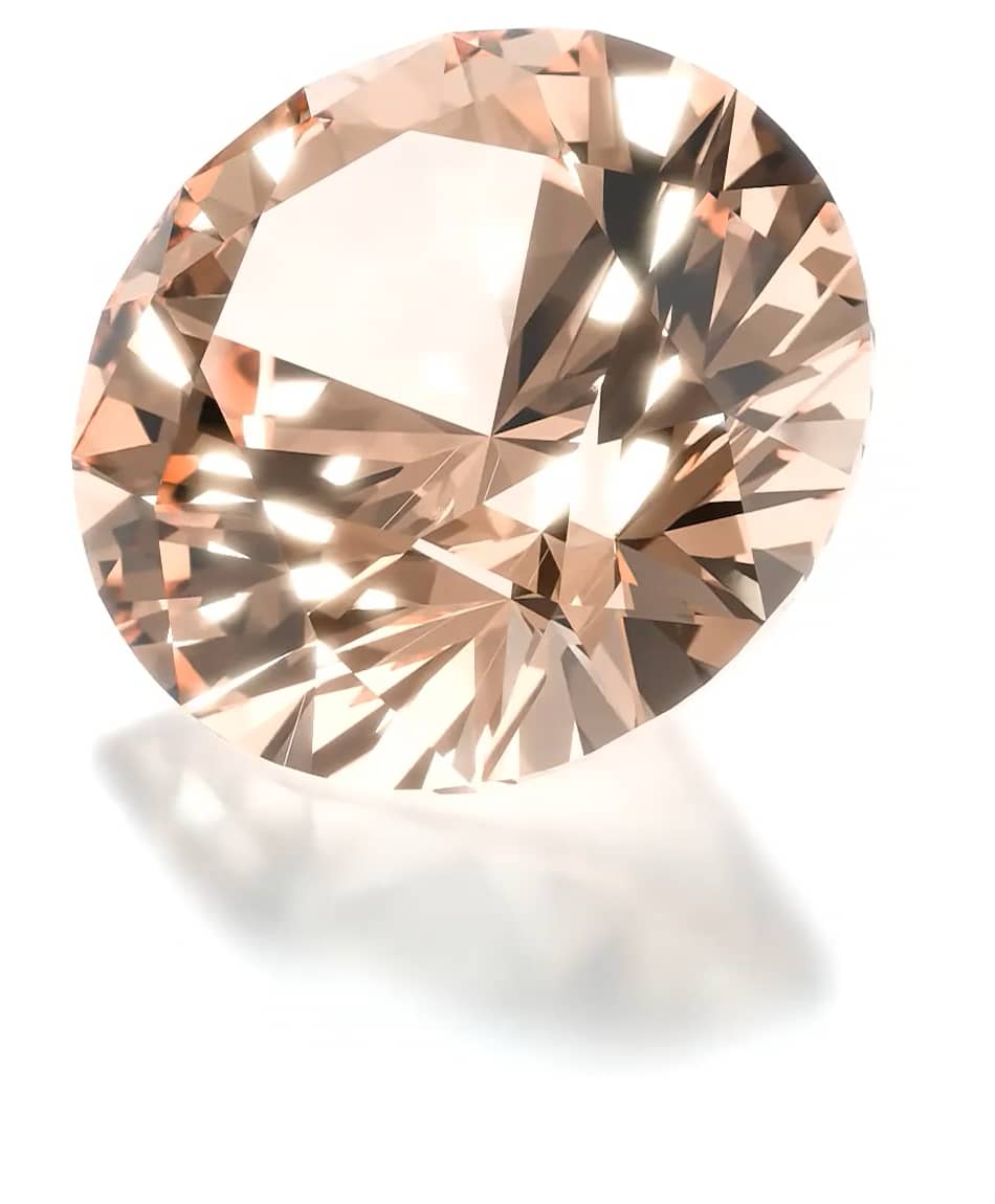 SAVICKI Engagement Ring: two color gold, morganite, diamonds