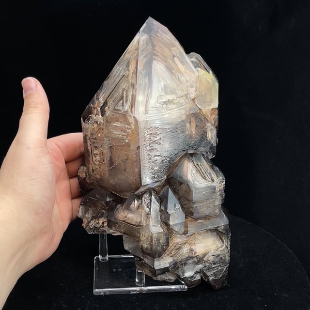 large, complex Quartz and Smoky Quartz