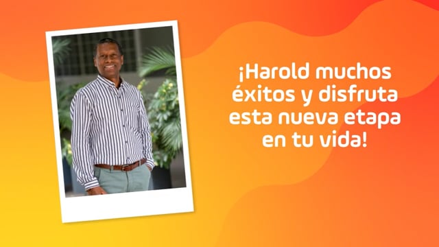 Harold #TeVamosAExtrañar ¡Éxitos y disfruta esta nueva etapa en tu vida!