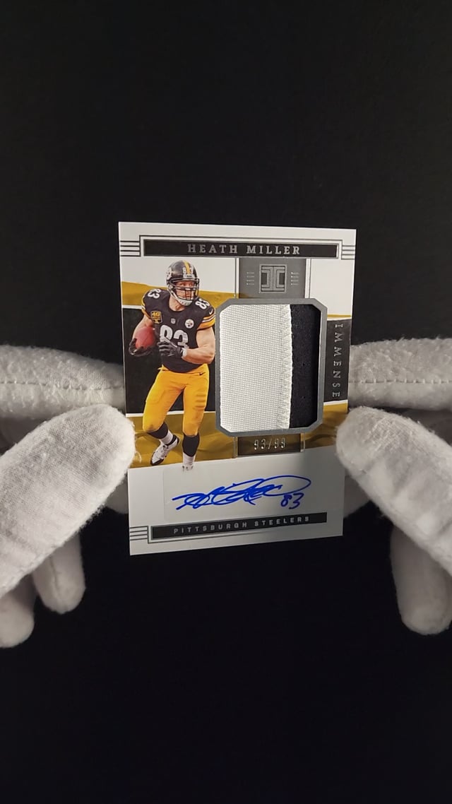 2022 Panini Impeccable Immense Heath Miller PATCH AUTO /99 #IPA