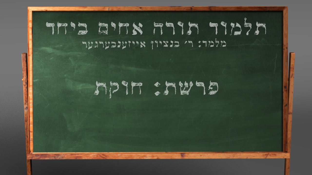די פרשה פין די וואך מיט הרב בנציון אייזענבערגער - פרשת חוקת