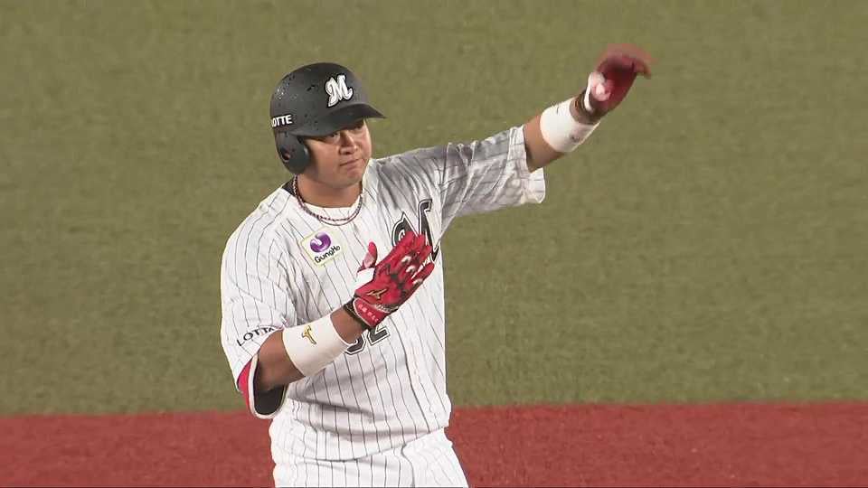 【2回裏】マリーンズ・佐藤都志也 ライト線を破る同点タイムリー2ベースヒット!!  2023年4月26日 千葉ロッテマリーンズ 対 埼玉西武ライオンズ